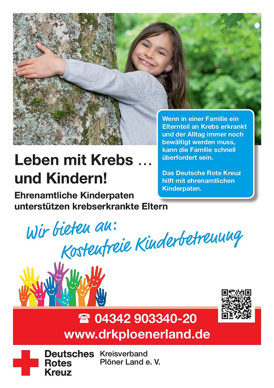 Plakat zum Thema: Leben mit Krebs... und Kindern!